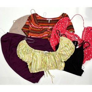 Lot of 6 Crop Top Blouses Nordstrom Brands Vacation Resort Shirt Bundle XLarge